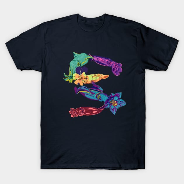 Squid Garden T-Shirt by RaLiz